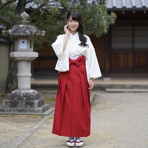 Elegant Japanese Woman in Traditional Attire