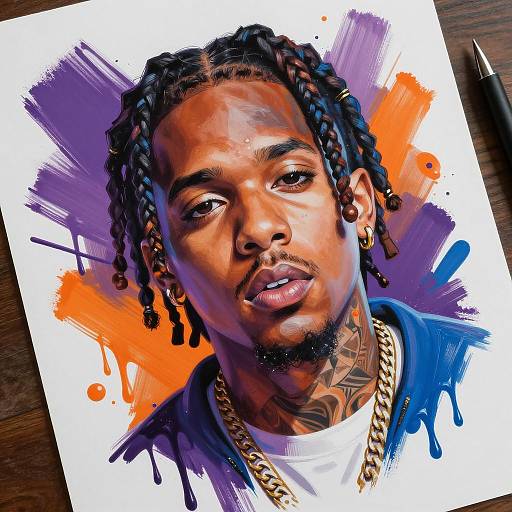 Hyper Realistic Moneybagg Yo Portrait Art