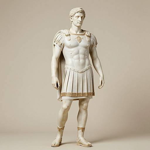 Caesar Augustus Roman Costume Statue