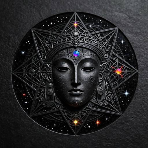 Cosmic Sacred Geometry Deity Portrait
