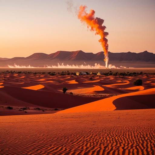 Crimson Sunset over Namibian Dunes Crimson Sunset over Namibian Dunes