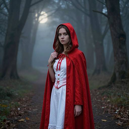 Photorealistic Little Red Riding Hood Portrait