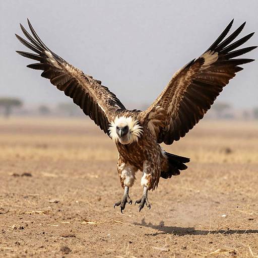 Lappet-Faced Vulture Mid-Flight