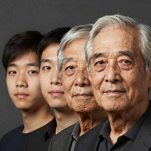 AI Aging Timeline Digital Portrait