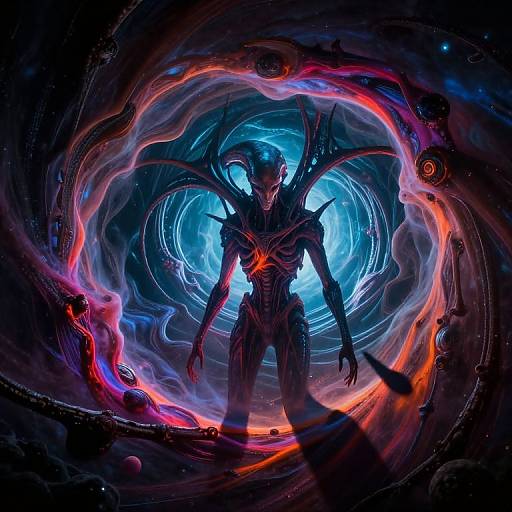 Biomechanical Alien Nebula Construct