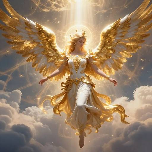 Majestic Golden Angelic Cerubim
