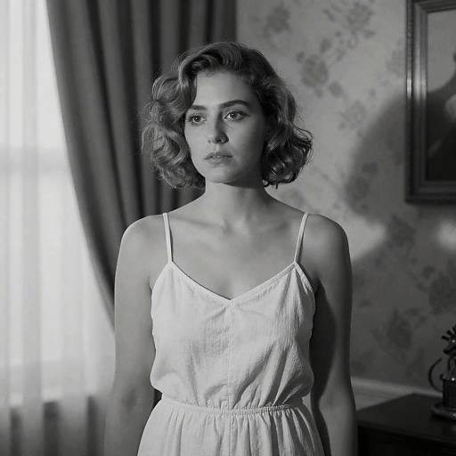 Elegant Black and White Portrait of a Woman