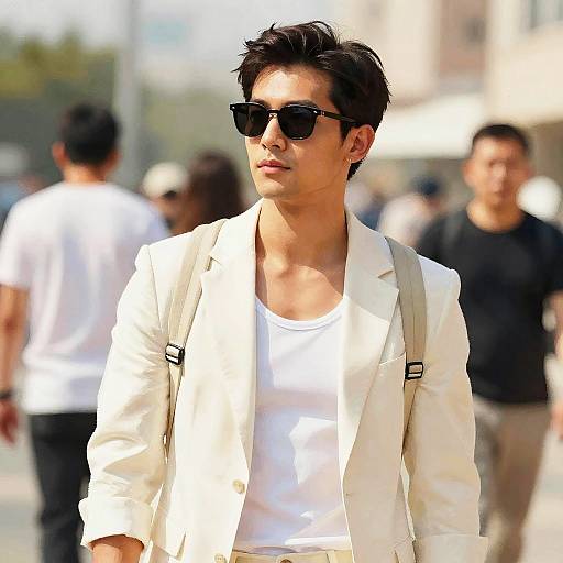 Stylish man in sunglasses and casual blazer