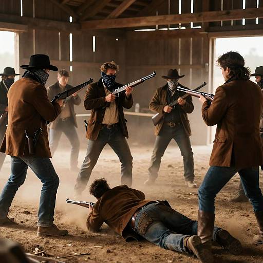 Dynamic Chaos of a Western Shootout
