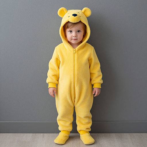 Child in Winnie Pooh Onesie