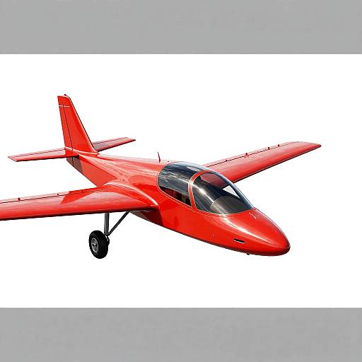 Futuristic Red Single-Seat Aircraft