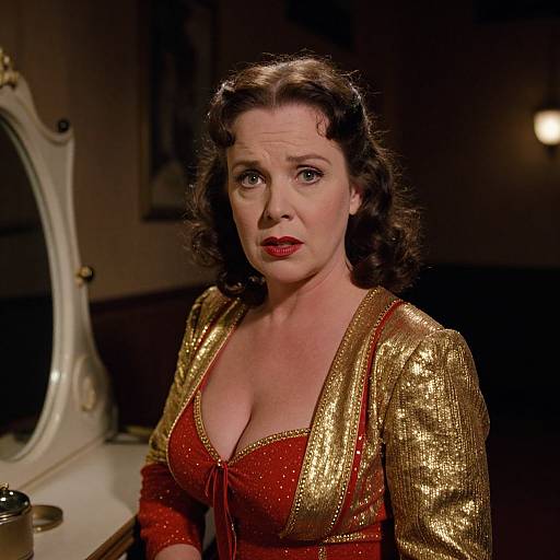 Dramatic 1940s Woman Portrait