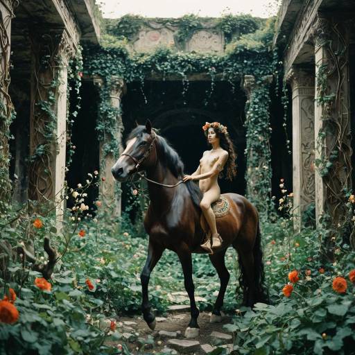 Elegant Centaur in Ancient Ruins