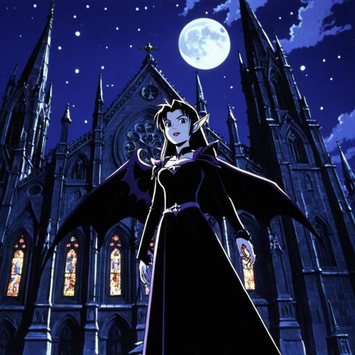 Selene the Vampire in Gothic Cathedral