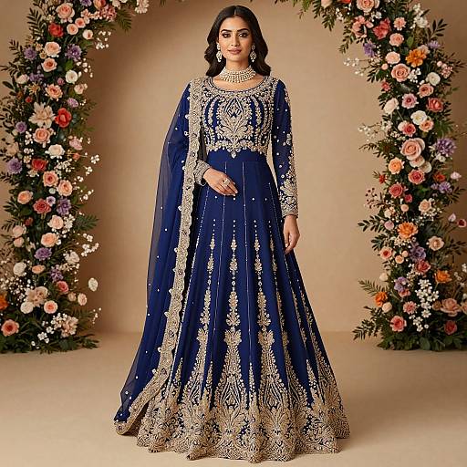 Modern Indian Fusion Reception Gown