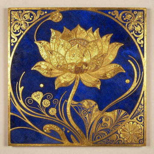 Kinetic Art Nouveau Lotus Motion