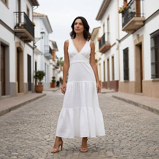 Woman in Summer Spanish Dress