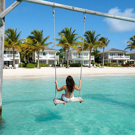 Serene Swing Ride at Bahamas Resort
