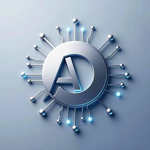 Futuristic AI Assistant Logo Design