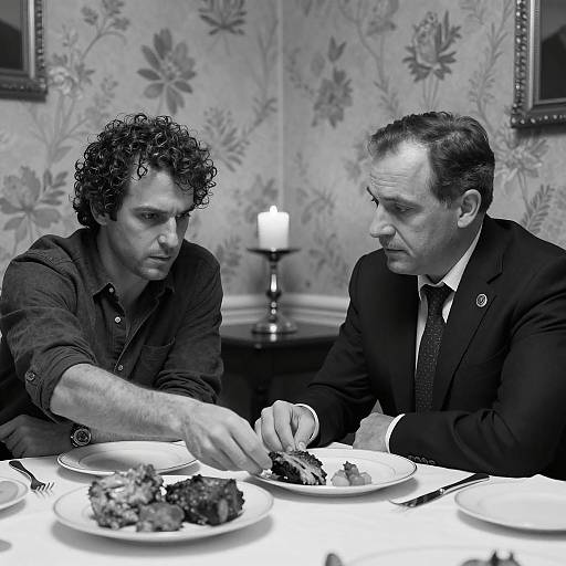 Intense Gathering: A Black and White Moment