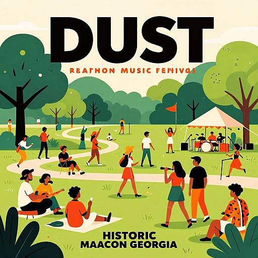 Historic Macon Georgia Music Poster