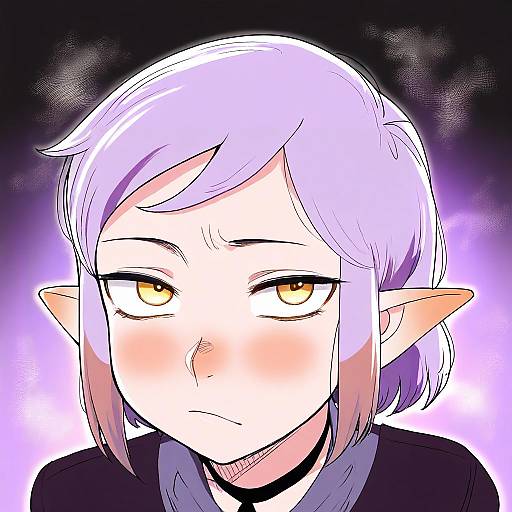 Illustration of Amity blight, the owl house in the style of Kaiman garupan