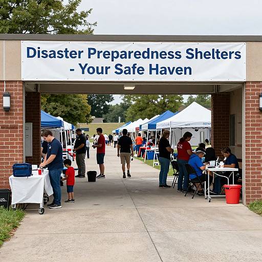 Community Disaster Preparedness Shelter Scene