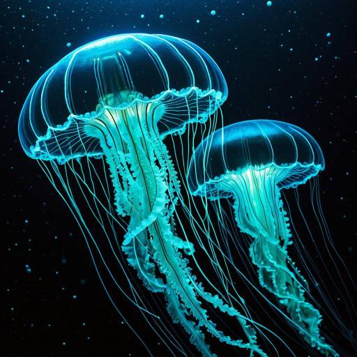 Futuristic Bioluminescent Jellyfish Design Futuristic Bioluminescent Jellyfish Design