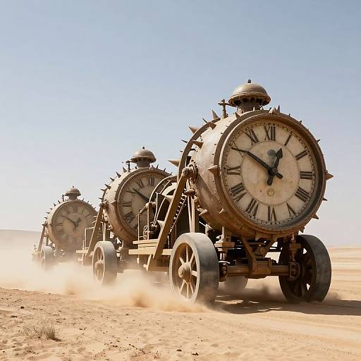 Giant Mechanical Clocks in Desert