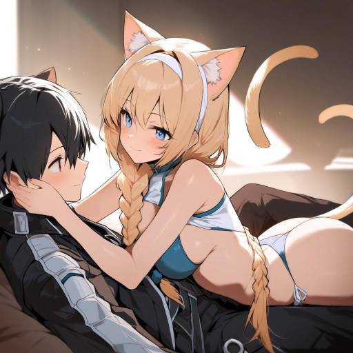 Anime Duo with Cat Features and Style
