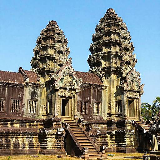 Ancient Khmer Stone Temple Photograph