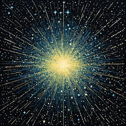 Starburst Line Art Painting