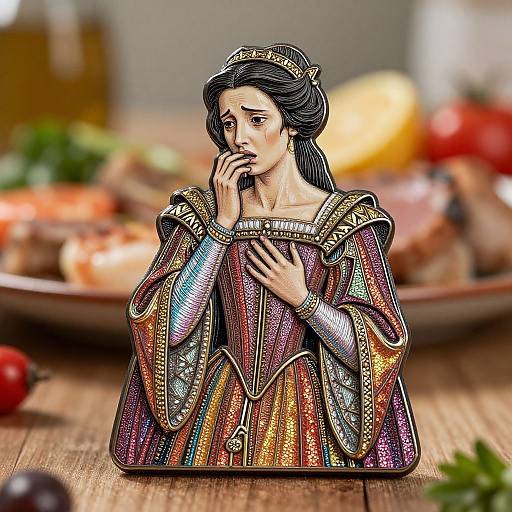 Renaissance Noblewoman Grief Trinket Art