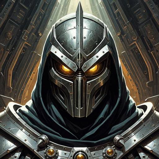 Futuristic Warrior in Metal Armor
