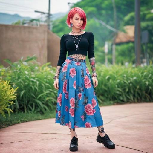 Stylish Girl in Floral Jewelry Outfit