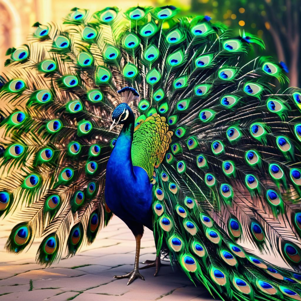 Vivid Peacock Display in Ultra HD