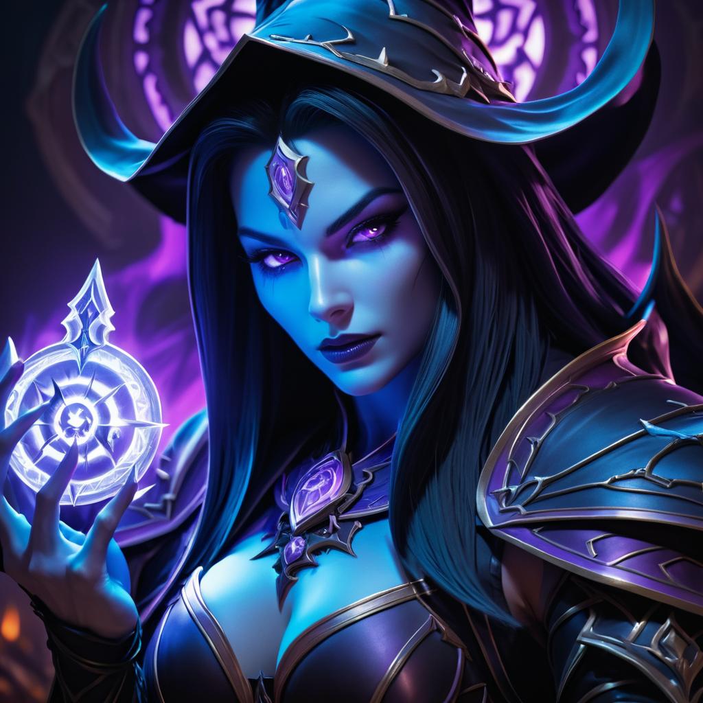 Cinematic Necromancer Fantasy Character Art