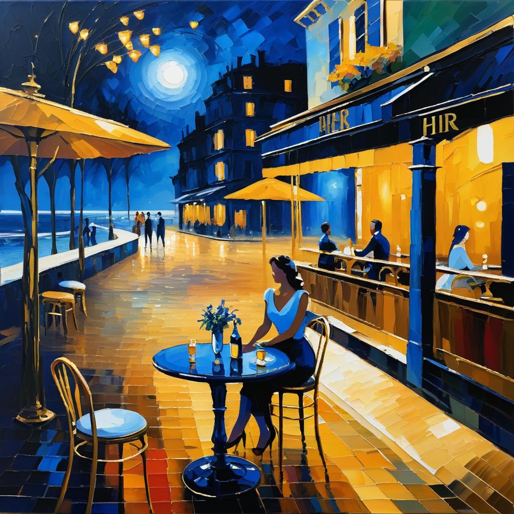 Melancholy and Joy in a Café Scene