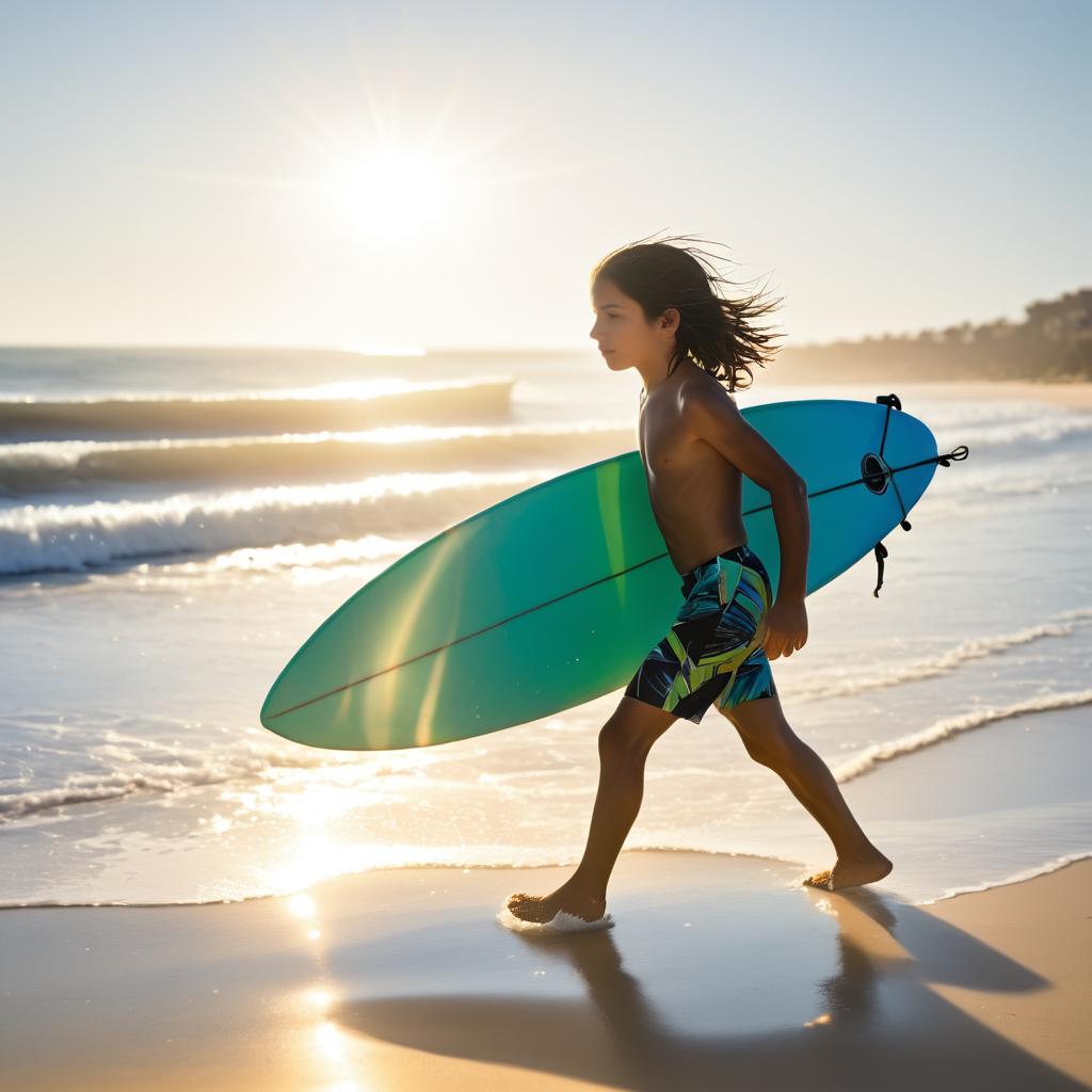 Morning Surf Adventure on the Beach