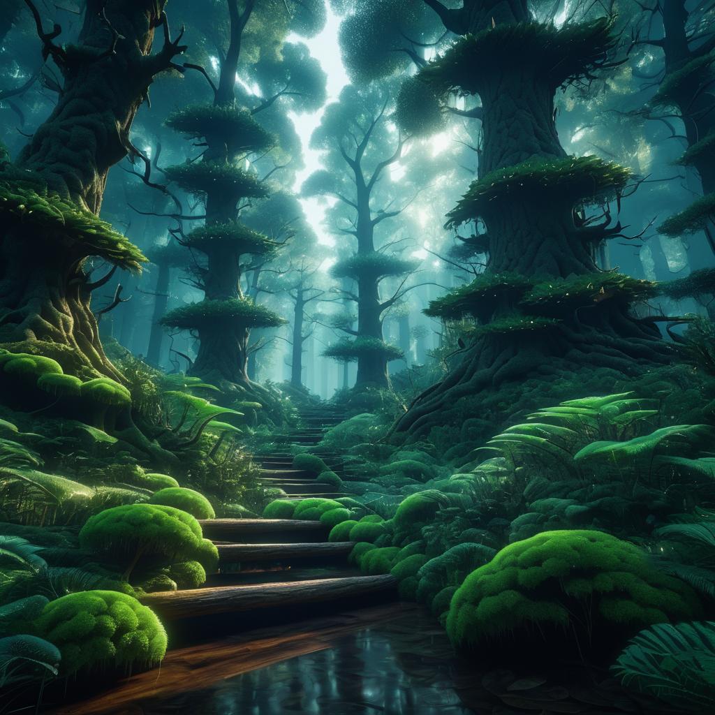 Surreal Mystical Forest in Stunning Detail