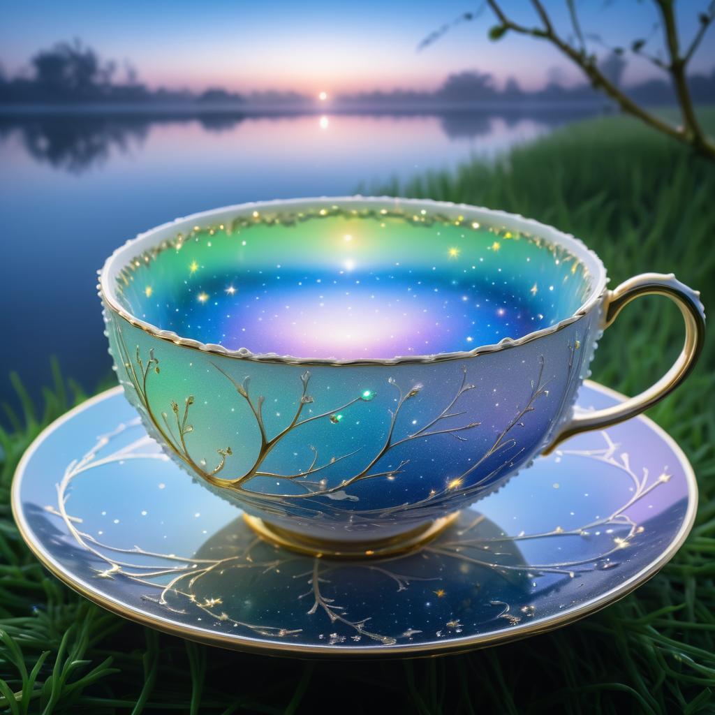 Opalescent Teacup in Morning Light