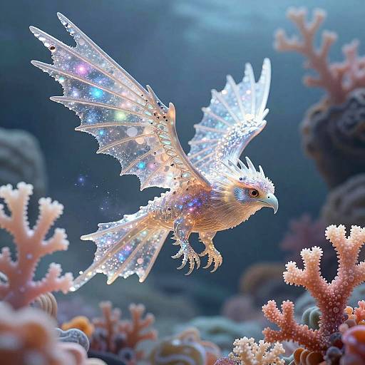 Ethereal Coral Sea Dragon Falcon