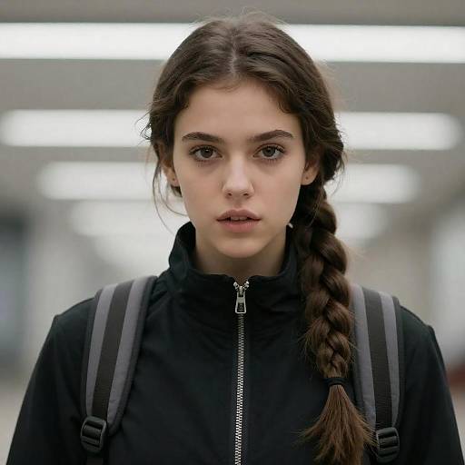 Intense Portrait of a Young Woman