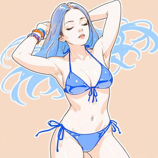 Swimsuit Dreamscape with Closed Eyes
