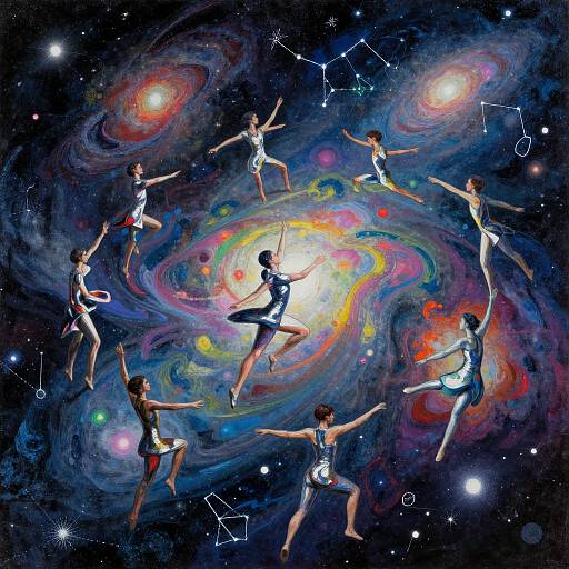 Celestial Dance: Kandinsky Inspired Artwork