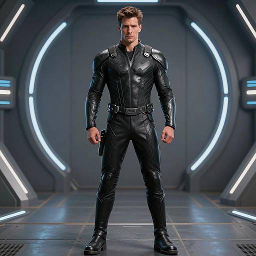 Futuristic Male Superhero Costume Design