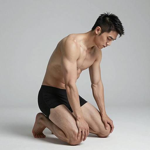 Muscular Boy Kneeling Masterpiece