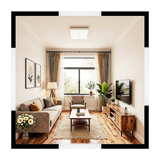 Ultra-Detailed Photorealistic Watercolor Interior Floor Plan