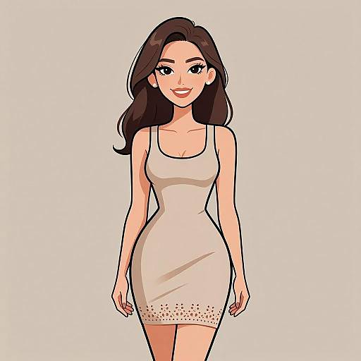 Chic Woman in Bodycon Mini Dress