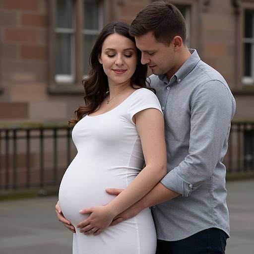 Tender Maternity Moment in Glasgow